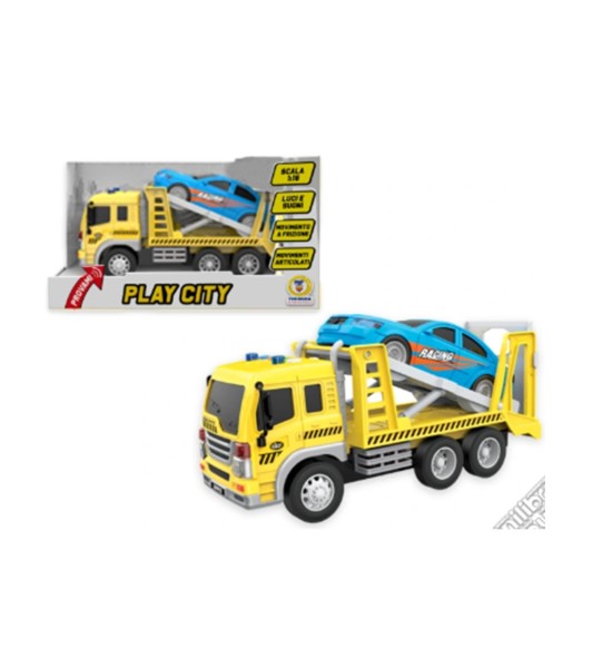  Camion Portauto Scala 1:16 Luci E Suoni Pile Incluse - Teorema