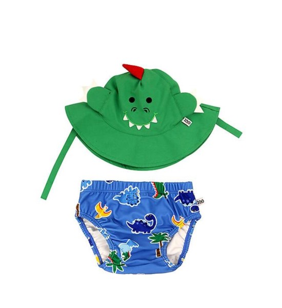 Set Costumino Contenitivo + Cappellino Zoocchini Devin Il Dinosauro