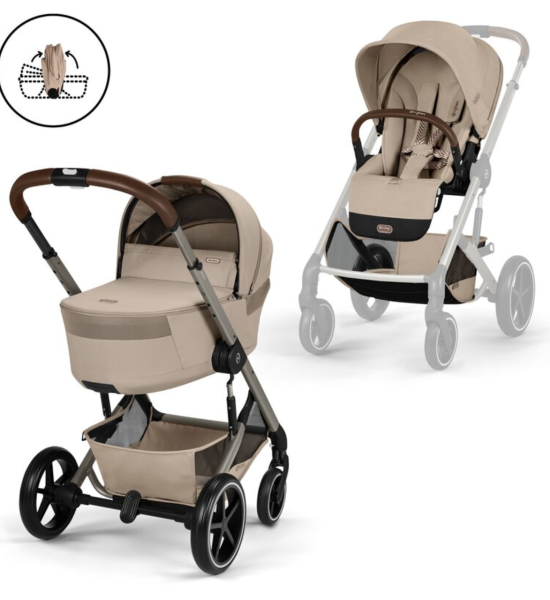 Duo Cybex Balios S Lux con navicella richiudibile