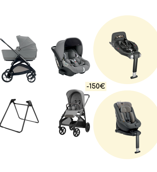 Promozione System Quattro Inglesina Aptica con Darwin Recline Evo 2026 + Base girevole Darwin 360° e Darwin Next Stage