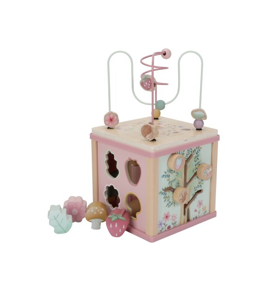 Cubo de madera para actividades Little Dutch