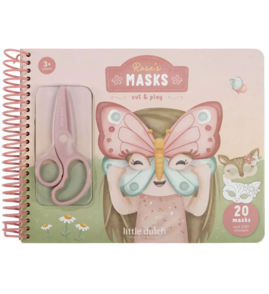 Libro con Forbici Le Maschere di Rosa Little Dutch