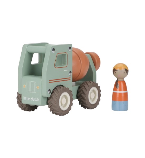 Concrete Mixer With Wooden Character Little Dutch