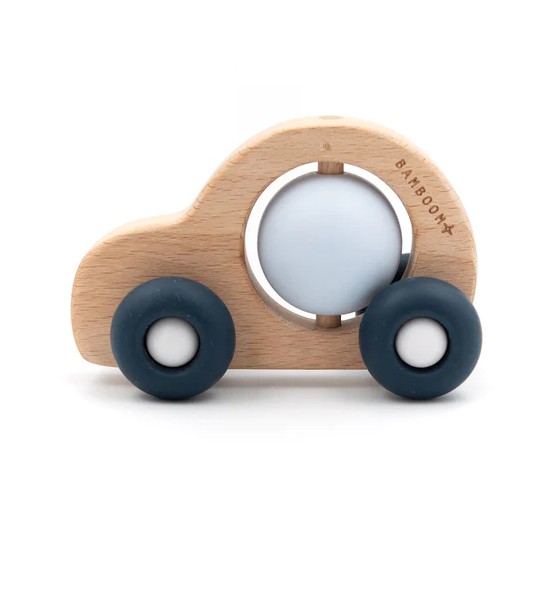 Bamboom wooden and silicone toy car