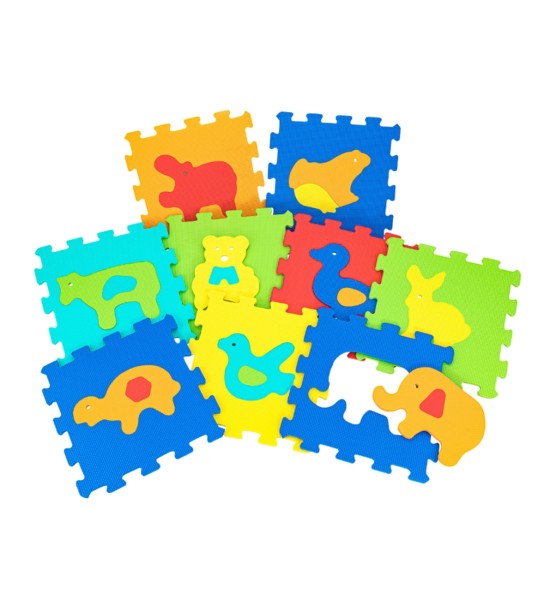 Tappetone Puzzle 9 Mattonelle Animali