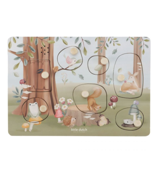 Wooden Sound Puzzle Little Dutch Forest Friend