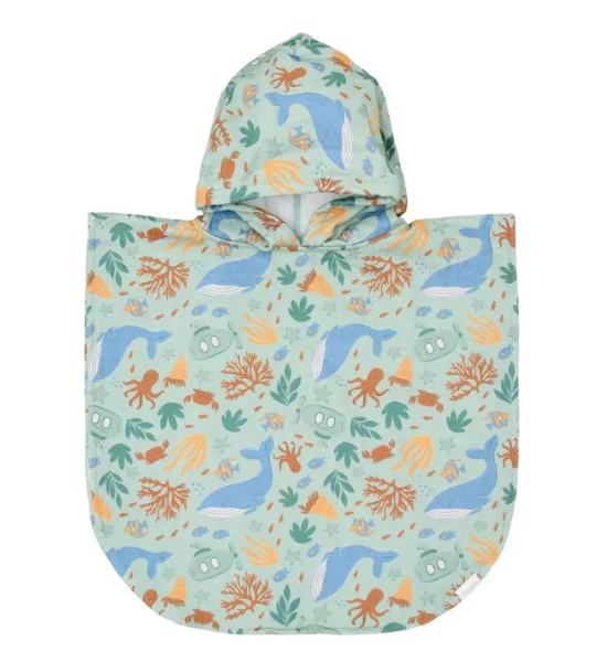 Poncho da spiaggia Ocean World Multicolore - Little Dutch