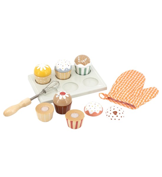 Set Cupcake In Legno Tryco