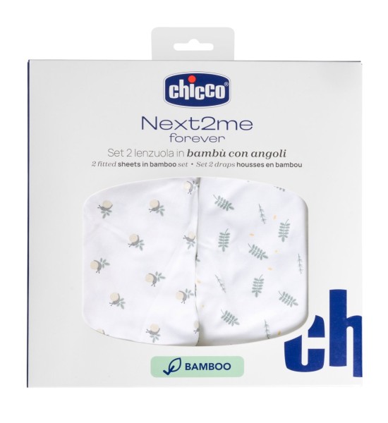 Set Lenzuola Con Angoli in Bambù per Next2Me Forever 2pz Chicco