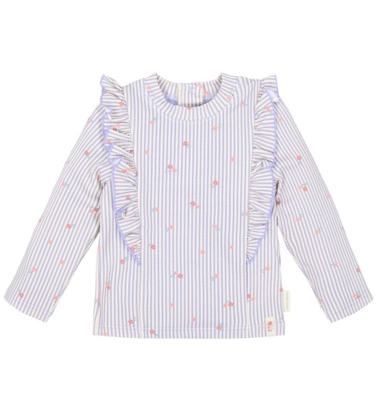 Maglietta Da Bagno A Maniche Lunghe Purple Dreamy Stripes - Little Dutch