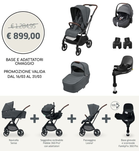 Maxi-Cosi Leona² Trio with Pebble 360 Pro² + FamilyFix 360 Pro Base