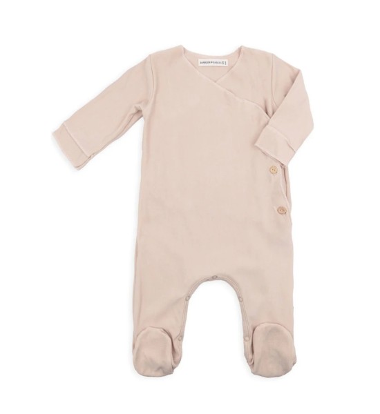 Tutina Con Piedi Pure Vintage Pink Rosa - Bamboom