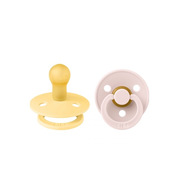 Set Of 2 Pacifiers Bibs Colour Yellow/Pink