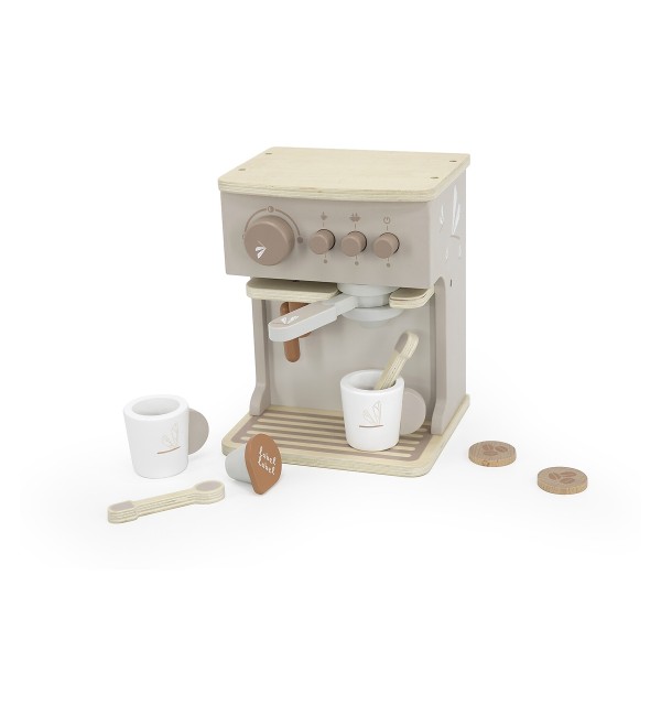 Beech Wood Label Label Toy Coffee Machine