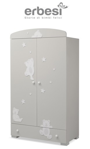 Armoire Erbesi Coucou Stellina gris
