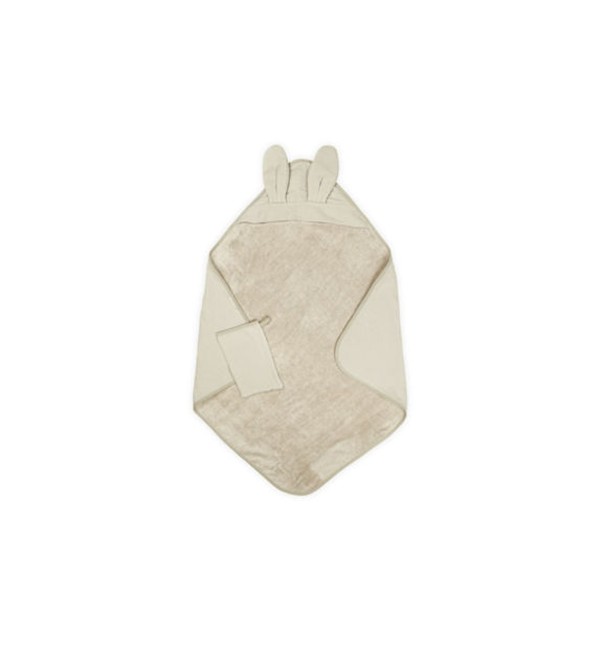 Duo Waffle Bath Towel with Hood and Glove Bamboom