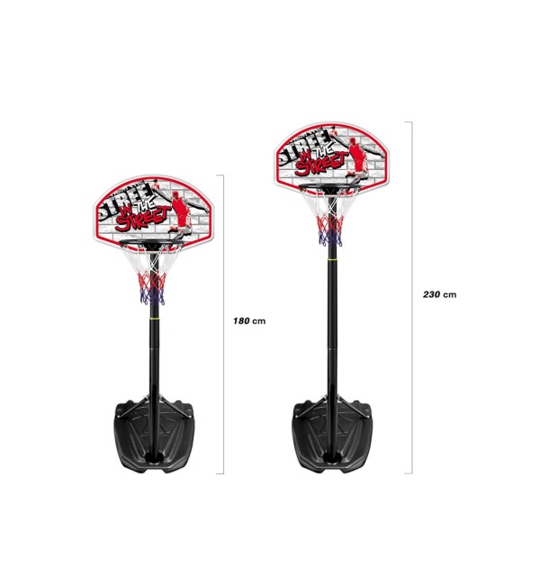 Tabellone E Canestro Basket 230 Cm Con Piantana - Teorema