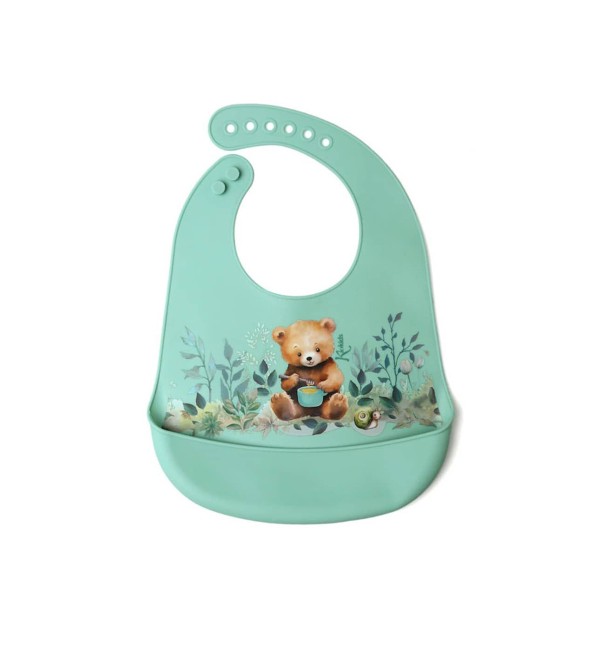 Bavoir en silicone avec poche