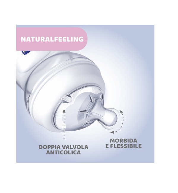 Biberon Natural Feeling Chicco in Vetro 150 ml