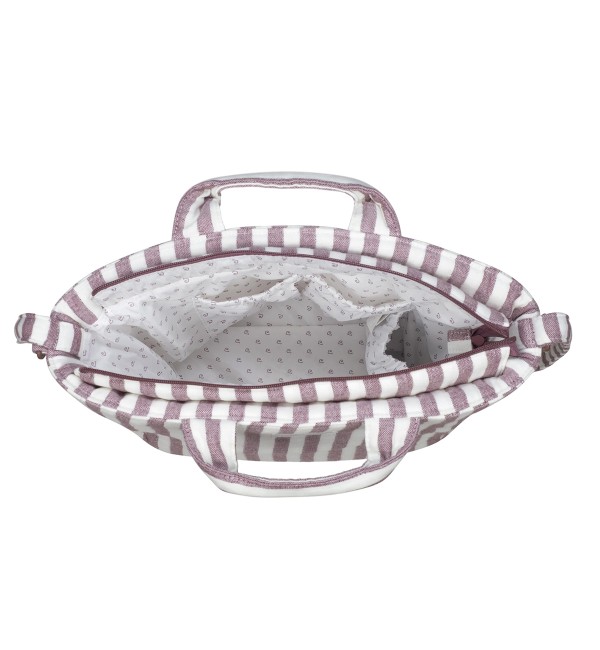 Wickeltasche mit kirschroten Streifen Pasito a Pasito