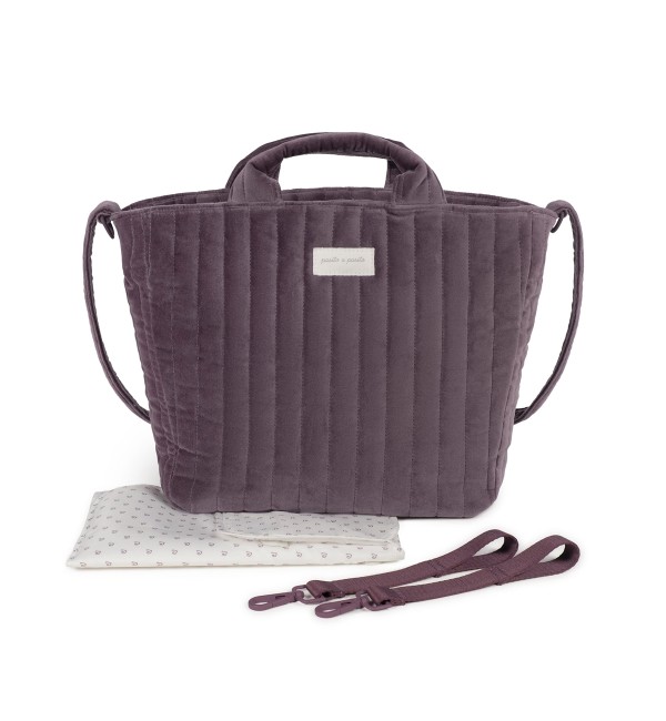 Cherry Velvet Changing Bag Pasito a Pasito