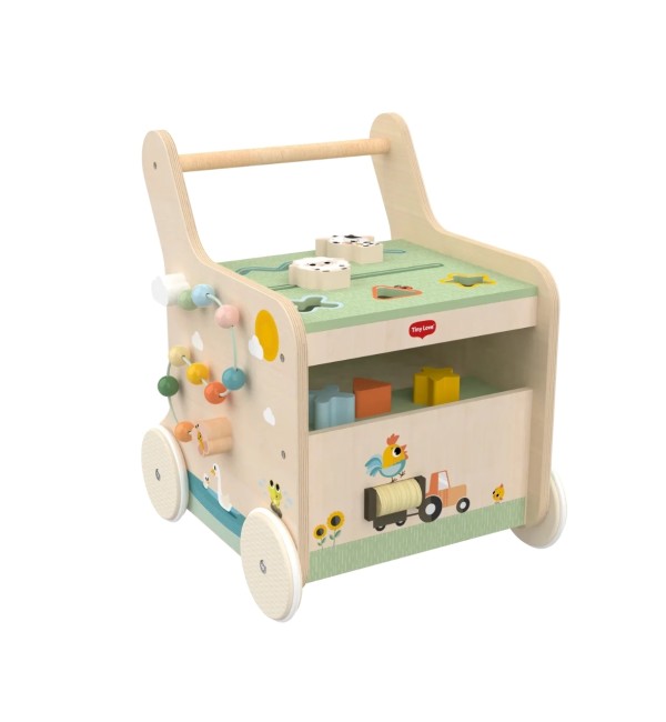 Carrellino Push & Play Wooden Walk Behind - Tiny Love