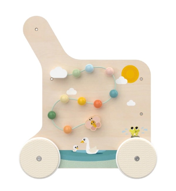 Carrellino Push & Play Wooden Walk Behind - Tiny Love