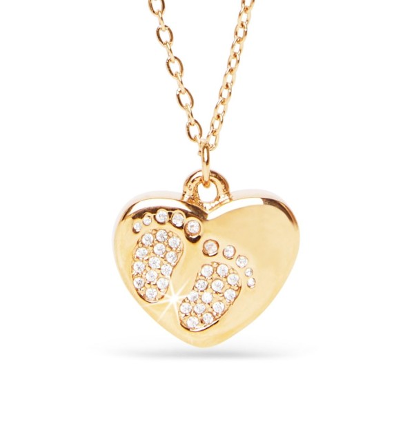 Collana Cuore Con Piedini e Cristalli Oro Rosa MAMIJUX