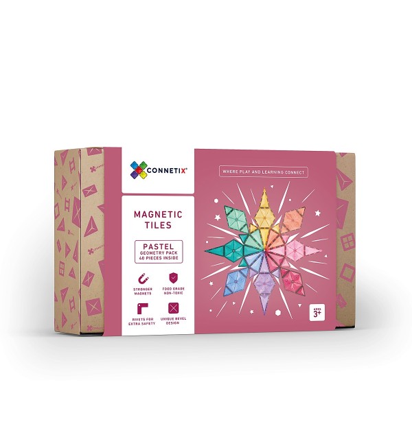 Connetix 40 Pieces Geometry Pastel