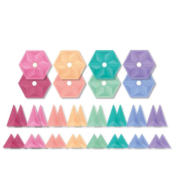 Connetix 40 Pieces Geometry Pastel