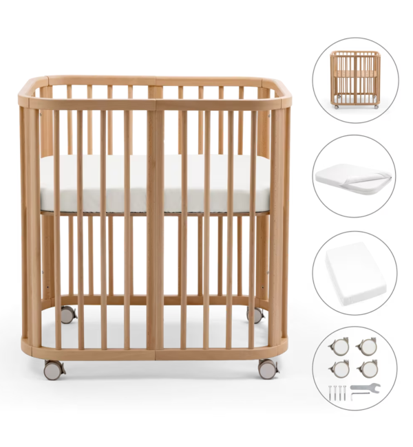 Stokke Nighti Mini Culla + 2 Set Lenzuola e Sacco Nanna in Omaggio