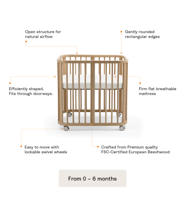 Stokke Nighti Mini Culla + 2 Set Lenzuola e Sacco Nanna in Omaggio