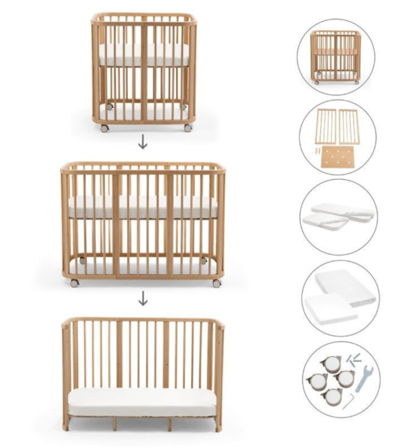 Stokke Nighti Kit Completo Culla-Letto + 2 Set Lenzuola e Sacco Nanna in Omaggio