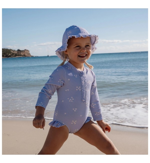 Gorra de sol Purple Dreamy Stripes - Little Dutch