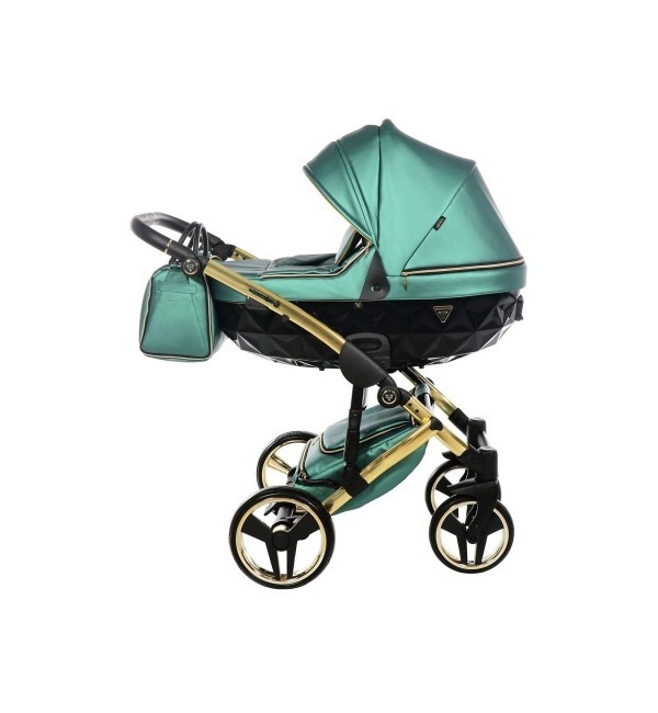 Trio Diamond Fluo Junama Green Leather Gold Frame