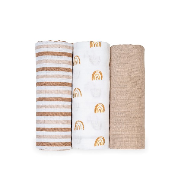 Set 3 Swaddle Lulujo Baby 100% Baumwollmusselin