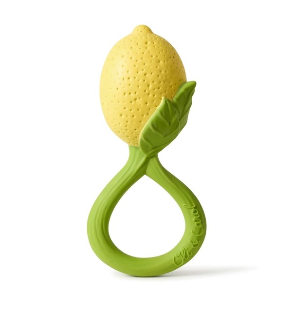 Hochet en caoutchouc naturel au citron - Oli & Carol