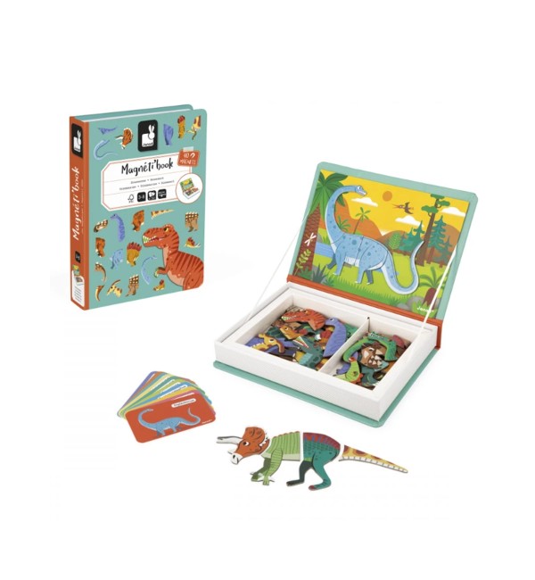 Magnéti'Book Dinosauri, 40 Magneti - Janod