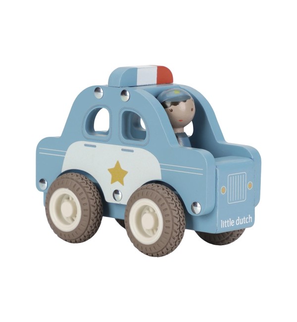 Polizeiauto mit Holzfigur Little Dutch