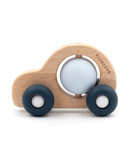 Bamboom wooden and silicone toy car