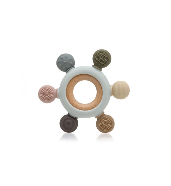 Massaggiagengive Legno e Silicone Verde Salvia - Kiokdis