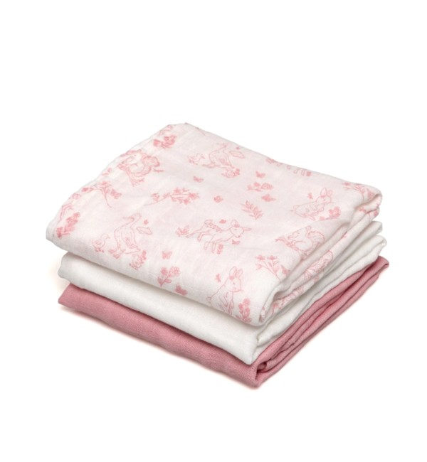 Set Di 3 Mussole Blu 70x70 cm - Kiokids