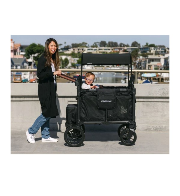 Passeggino Wagon 2 Posti W2 Luxe Pro jet black Wonderfold