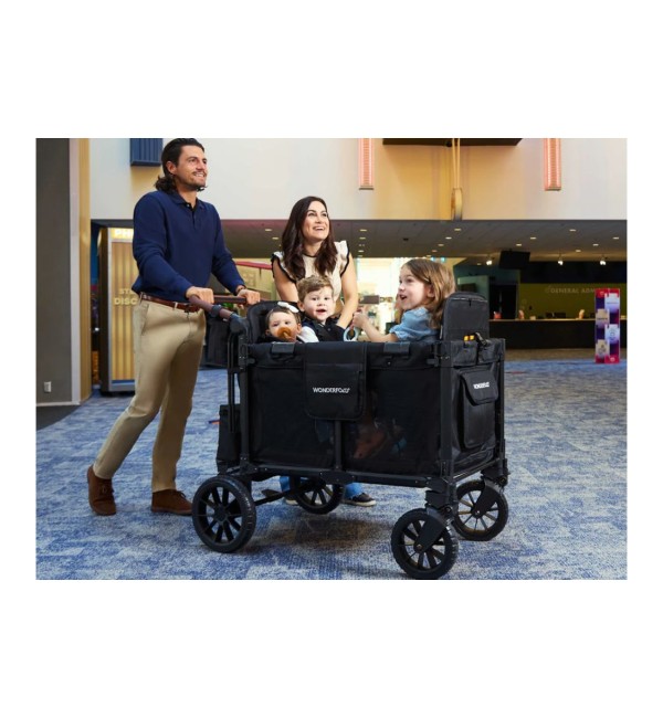 Passeggino Wagon 4 posti W4 Luxe Pro jet black Wonderfold