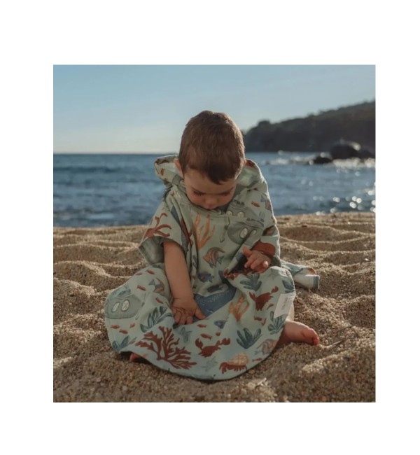 Ocean World Mehrfarbiger Strandponcho - Little Dutch