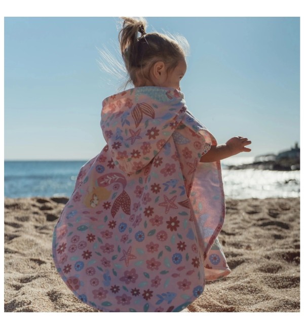 Dreamy Mermaid Mehrfarbiger Strandponcho - Little Dutch