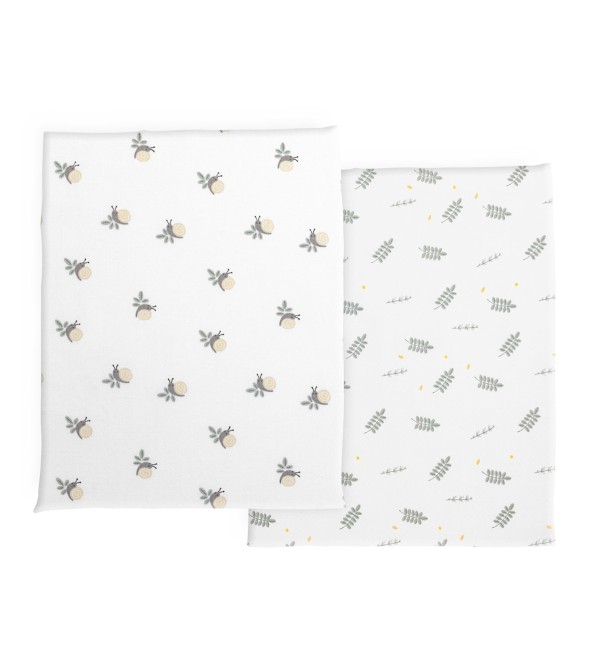 2-teiliges Baby Hug Bambus-Bettwäsche-Set mit Ecken Chicco