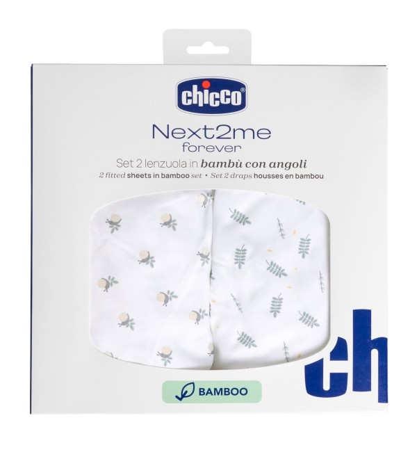 Eckbettlaken-Set aus Bambus für Next2Me Forever, 2-teilig Chicco