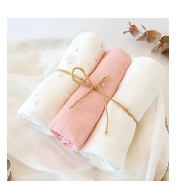 Set Di Mussola Di Bambù 70x70 cm KioKids