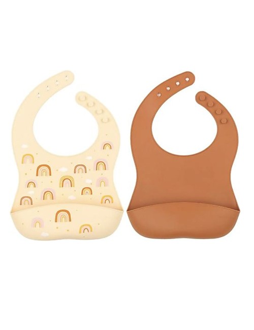 Set of 2 A Little Lovely Company Silicone Bibs